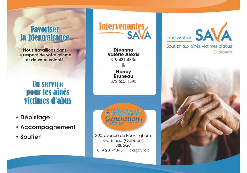 Découvrez le programme Intervention SAVA : Soutien aux aînés victimes d’Abus