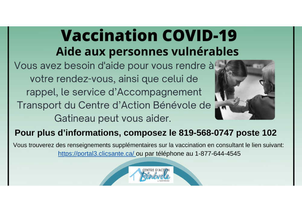  Vaccination COVID-19 : Aide aux personnes vulnérables